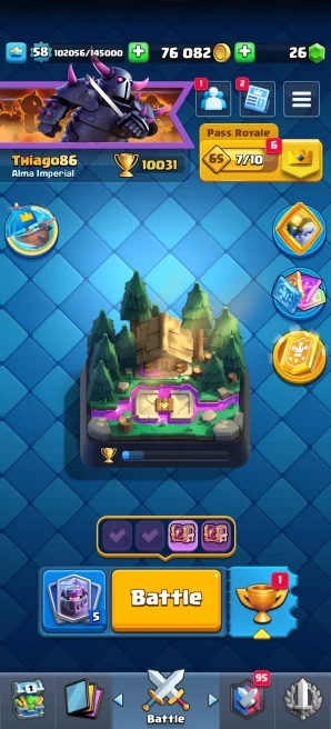 [Code 9090] Level 58 + Th9 Link / 2 Cards Max + Pass Royal Actived / 5 Skins Towers / Very Cheap
