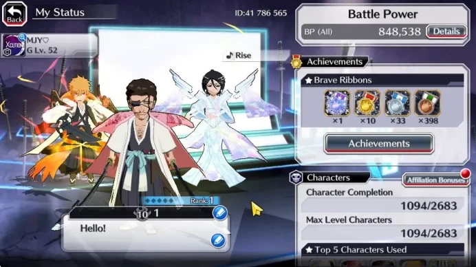 [GLOBAL]53K Orb|TYBW26(Aizen,Ikkaku,Shunsui),10th Anniv(Rukia,Ichigo),Kon New Year,Etc|2,6K PremTicket+7,5K AccTicket|(BBS2153)