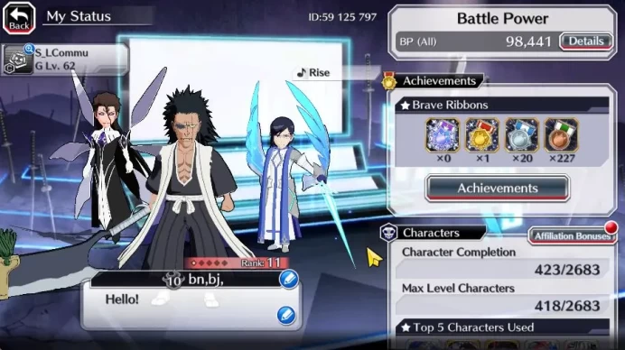 [GLOBAL]20K Orbs+Fresh All Story|Lv 200(Kenpachi 9th,Gin Parasol,Uryu 7th,Aizen 6th),Kon New Year,Shunsui Fierce,Etc|SS(BBS2154)
