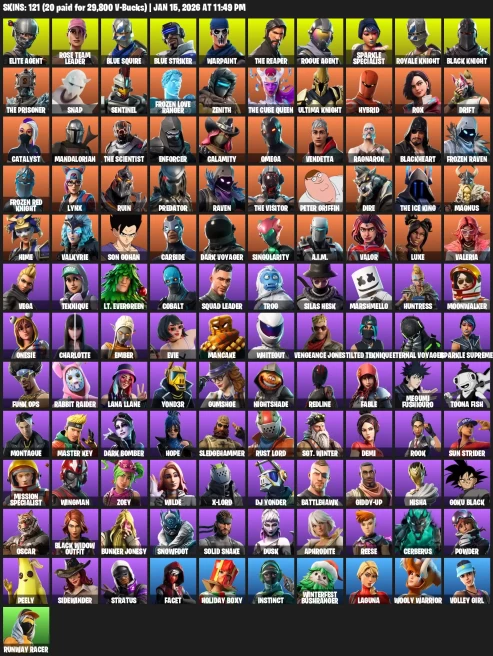 121 Skins | OG STW | Black Knight | Crushing specialist | Murderer | Blue squire | Royal Knight |