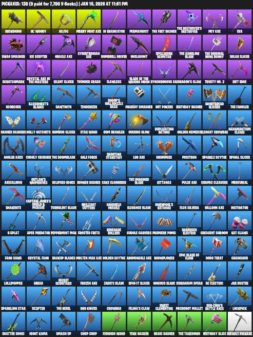 110 Skins | Black Knight + Merry Mint Ax |