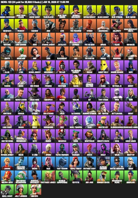 133 skins | Black Knight | OG STW | Blue Team Leader | 1050 V-Bucks OG Account