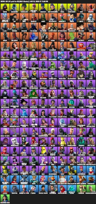 201 Skins | 1350 VB | IKONIK, Trailblazer, Rose Team Leader, Warpaint, Rogue Agent, Omega