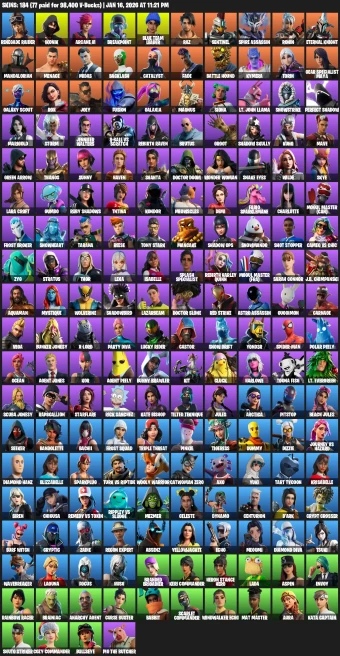 183 skins | OG Renegade Raider | IKONIK | Arcane VI | Leviathan Axe |