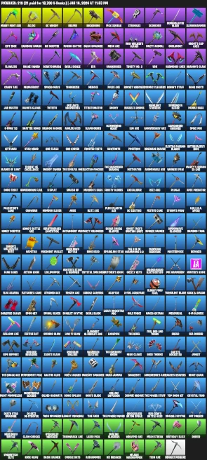 239 Skins | Black Knight + IKONIK + The Reaper + Merry Mint Axe