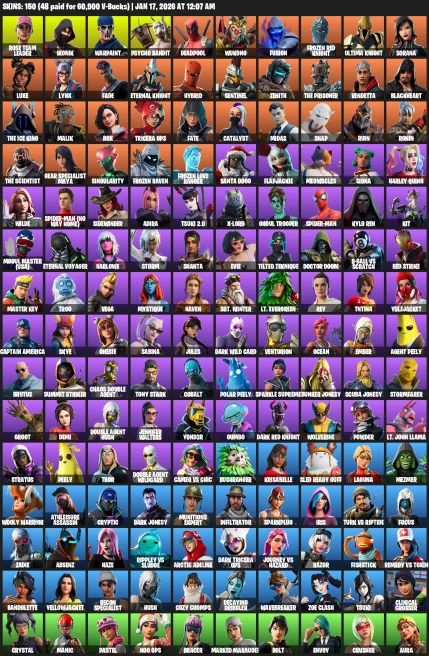 150 skins | IKONIK | Merry Mint Axe | OG STW