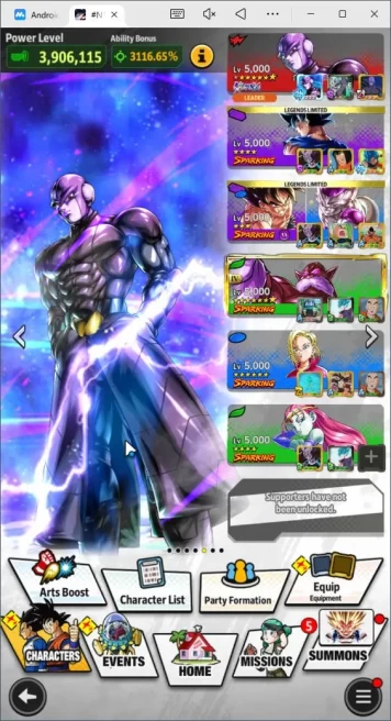 89M Total Power|LV151|2 UL+ 23 LL|Hit, SS Goku, 7 Zenkai Awakened, etc |Android|CheckSS(DBL933)