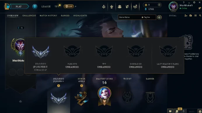 EUW / SILVER 2 START / 54 Champ / 3 Good Skins(2 Epic) / 1.7K BE / HONOR 3 / S14 ACC / 31 LVL / FULL ACCES / HANDMADE / CHEAP