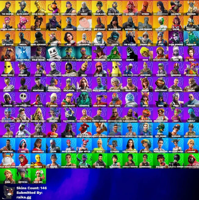 [PC/XBOX] 146 skins | The Reaper | Elite Agent | Gold Midas | WORLD CUP | Sub Commander | Havoc | Trailblazer | Rogue Agent | Valeria 