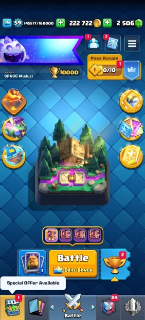[Code 9105] Level 59 + Th14 / 2 Cards level 16 + 15 Skins Towers / Very Cheap