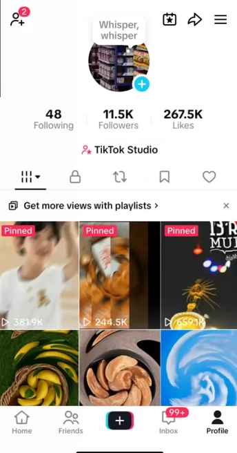 Instanly Delivery/ Monetized 11K Followers+267K Likes Account/ Creator Rewards Program Activated/ Live Stream/ Full Access