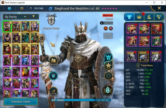 Lv48 535K Power|1 Myth Siegfrund|11 Legenday(Michelangelo,Alice,Etc)+20K Energy+2,5K Gems|Check SS(TA1081)