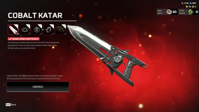 Apex Ea Account | Universal Heirloom / Cobalt Katar | 5 Heirlooms - Wraith + BloodHound + Loba + Revenant | 325 Legendries | Level 656 | Full Ac