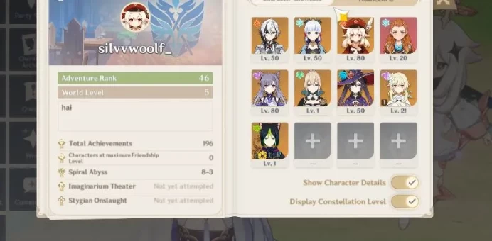 ASIA| AR 46| 3 Limited+2 (*5Weapon) | Klee,Arlec,Ayaka|TakeMail|MC Female |Check SS(GI4640)