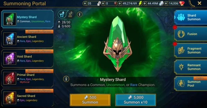 Starter with Teodor + Shards : 148 Ancient, 31 Void, 21 Primal, 4 Sacred | Ninja + 16 Login Legendary | Mine max
