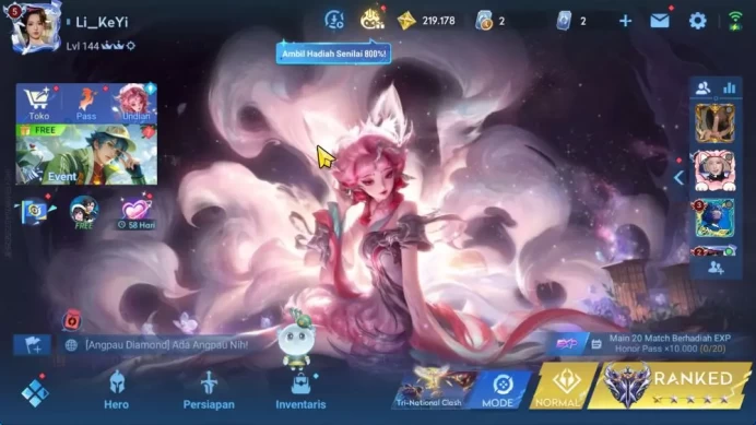 Hero 110 Skin 206 |Blessed Da Qiao,Nakoruru|Legend Dun,SAIYA DharmaLady Sun,KIC Luna,GM,Sanxingdui ,Etc|Infinite|(HOK1793)