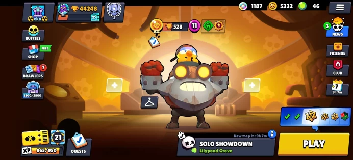 [Code 9123] Level 208 / 44k Trophy + 191 Skins / Very Cheap