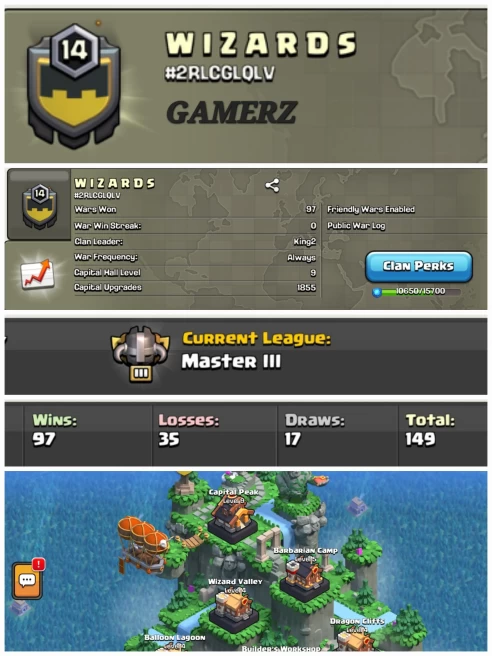 WIZARDS !! LEVEL 14.7 (NEAR LEVEL 15) !! MASTER LEAUGE 3 !! WIN 97 LOSS 35 !! CAPITAL PEAK 9 !! PERFECT NAME !! HIGH WINS !! FAST DELIVERY
