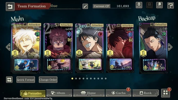 JJK30 - Global-Asia | Lv50 - 161k CP| x33 SSR (6 SSR limited)
