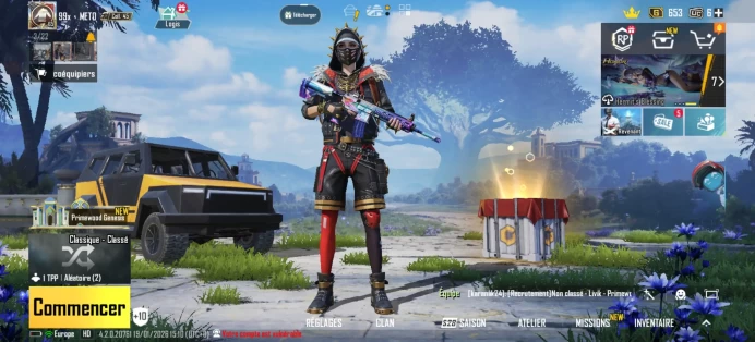 [Code 9137] Android/Ios  LEVEL 65 RANK GOLD III EUROPA NOW/AMF/GUNLAB 17/7X RPMAX/SET 120 MYTIC 6/HELM 14/BAG 15/UAZ DACIA SKIN