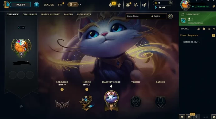 EUW - SAFE SEASON16 IRON 4 0LP | 58000 BE | PLACEMENTS DONE | 0W 18L | INSTANT DELIVERY | LOW MMR | UNVERIFIED EMAIL | IRON IV | #2729