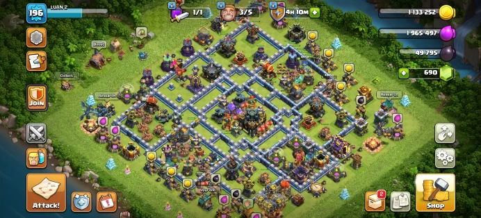 [Code 9143] Th17 XP 196 / Skins Legendary + Good Defense / Very Cheap