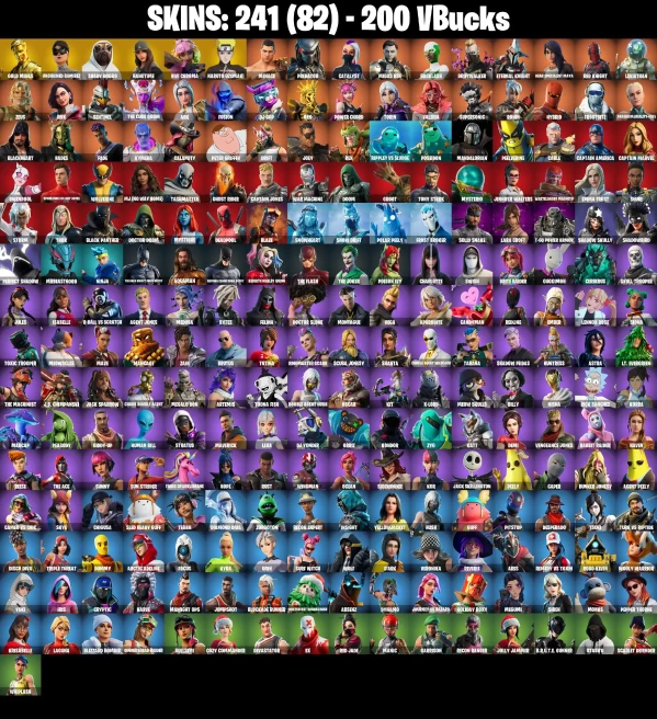 Full Access | 241 skins | Leviathan Axe | Gold Midas | Unchained Ramirez | Shady Doggo | Hangtime | Vivi Chroma | Naruto Uzumaki | Menace