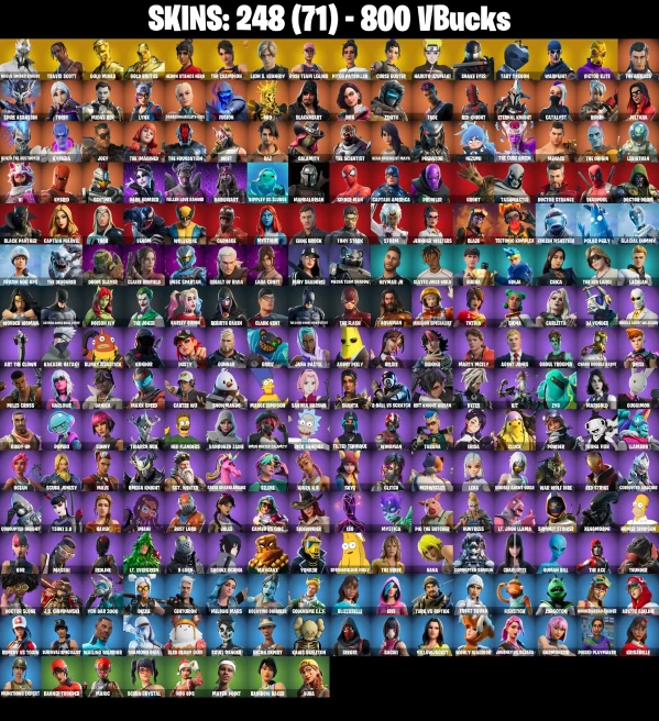 Full Acces | 248 skins | OG STW | Rogue Spider Knight | Travis Scott | Take The L | Leviathan Axe | Gold Midas | Gold Brutus | Heron Stance Her 