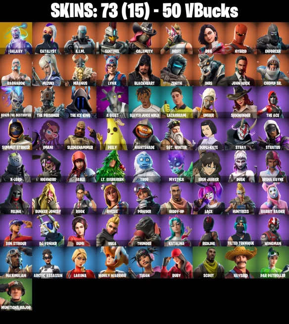 [PC/PSN/XBOX] 73 skins | Galaxy | Catalyst | A.I.M. | Sentinel | Calamity | Drift | Rox | Hybrid | Enforcer | Ragnarok | Mizuki | Magnus | Lynx 