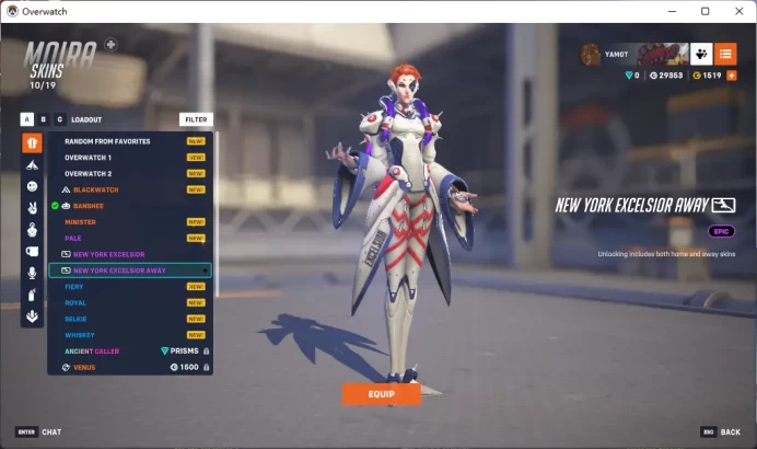 DOOMFIST / SAITAMA / NEW YORK EXCELSIOR AWAY / 1500 Overwatch Coins / see the picture / Please Read Description / TaylorS