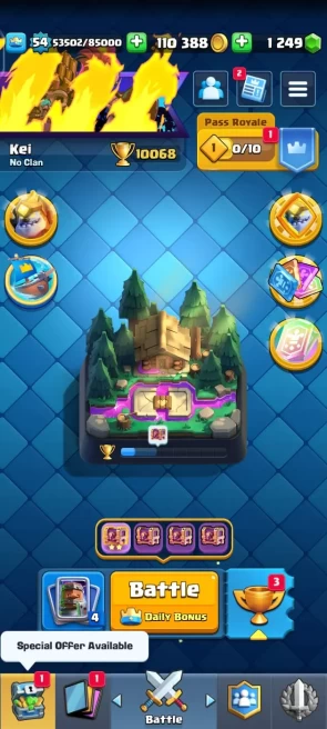 Clash royale Level 54, 9 Evo card, C5153