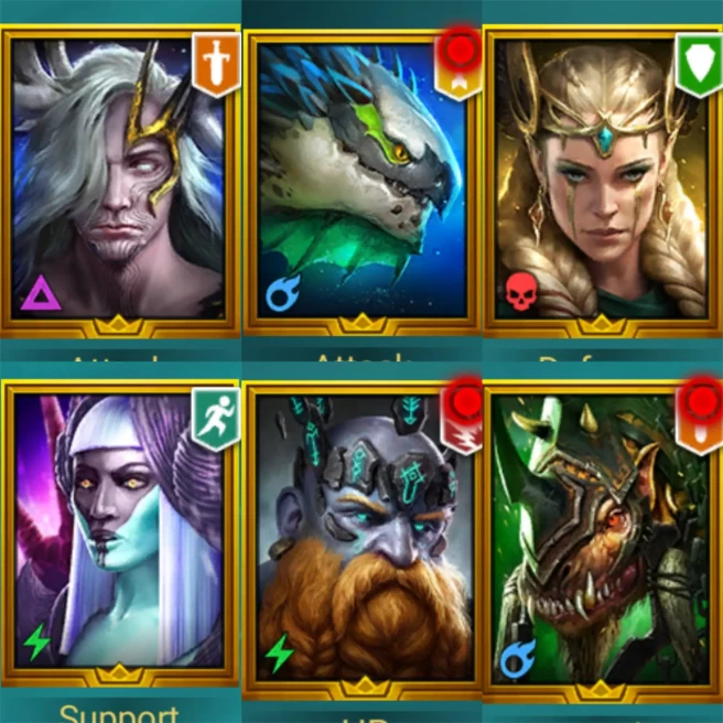 44 Legendary!Ailil,Freyja,Duchess,Krokhad,Osgrun,Dracomorph!78 Level!