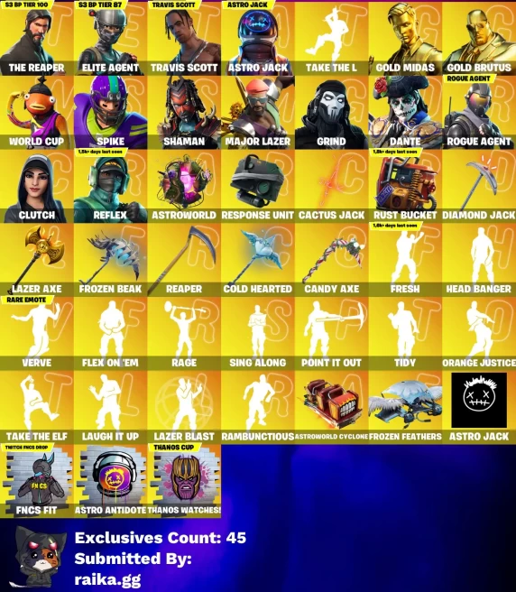 [PC/PSN] 285 skins | The Reaper | Elite Agent | Travis Scott | Astro Jack | Gold Midas | Gold Brutus | WORLD CUP | Spike | Shaman
