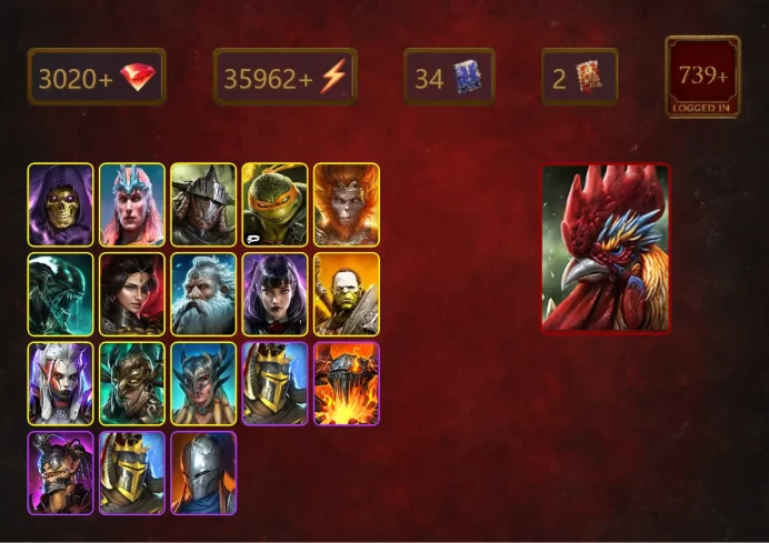 [STARTER]Galleus Bloodcrest+Vault Keeper Wixwell+Skeletor+Loki+Rathalos+Michelangelo+Wukong+Xenomorph+Adelyn+Alice+Artak+35Epics