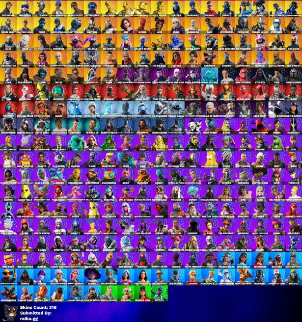 [PC/XBOX] 316 skins | Travis Scott | OG STW | The Reaper | Neo Versa | Elite Agent | Blue Team Leader | Astro Jack | Gold Midas 