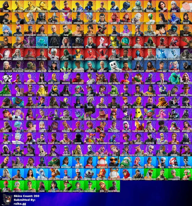 [PC/XBOX] 250 skins | OG STW | IKONIK | Gold Midas | Gold Brutus | Gold Meowscles | Prodigy | Blue Striker | Carbon Commando | Point Patroller