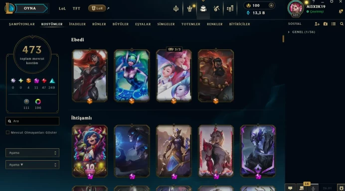 EUNE | 473 SKIN | 25K BE | 521 LVL | GOLD 4 | MAIL CHANGEABLE LEAGUE OF LEGENDS ACCOUNT