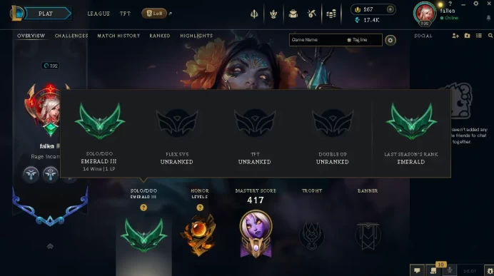 EUW -(S16) EMERALD 3 - +30LP GAIN - 164 Champ - 221 Good Skins(3 Ultimate, 3 Mythic, 27 Legendary, 137 Epic) - 17.4K BE - FULL ACCES - CHEAP