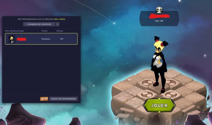 [Hellmina] Pandawa LVL 199 +1M Kamas - Non Certifié - Compte UP à la main - Instant Delivery !