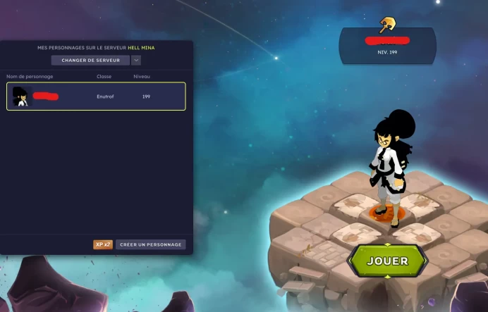 [Hellmina] Enutrof LVL 199 +1M Kamas - Non Certifié - Compte UP à la main - Instant Delivery !