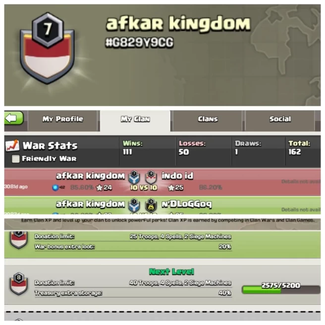 C66▰NAME:afkaR Kingdom▰Positive war log-Win:111 | Loss: 50▰FLASH SALE◈EXTRA ORDINARY STORE