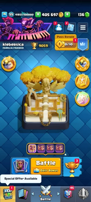 [Code 9165] Level 55 / 1 Cards Max + 5 Skins Towers / Old Skins / Very Rare