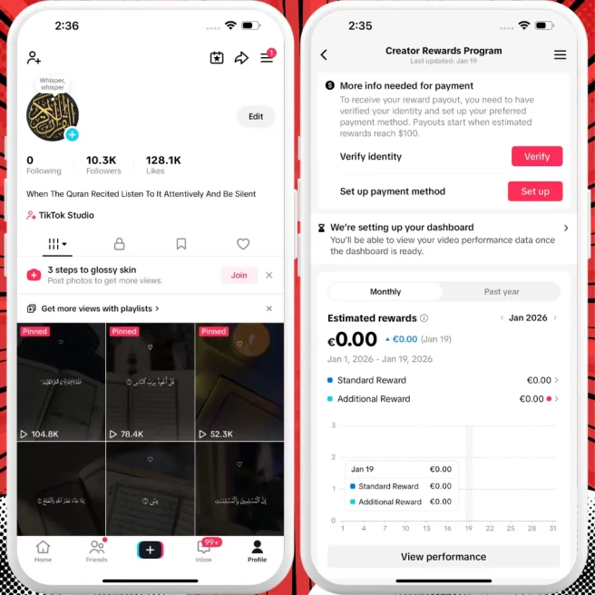 [Discounted] France Monetized Creator Rewards Program Account | 10K Authentic Followers & 128K Likes | Verified Screenshots + Good Standing