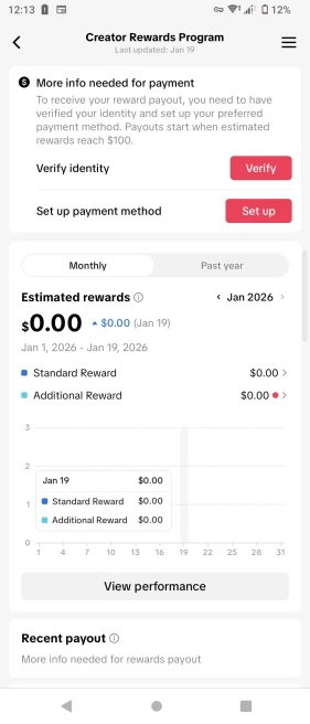 Usa Monetized Account Creator Rewards Program (Active) | 6k Real Followers 63k Likes | Real Screenshots + Full Access + Good Standing