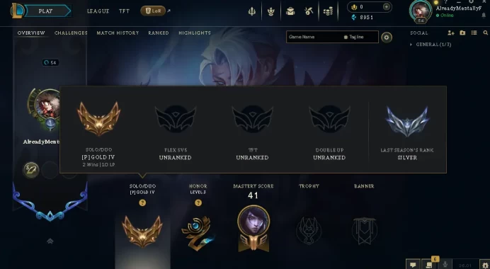 EUW -(S16) GOLD 4 %70WR - HIGH LP GAIN - 74 Champ - 6 Good Skins(2 Epic) - 8.9K BE - FULL ACCES -  LIFETIME WARRANTY - CHEAP