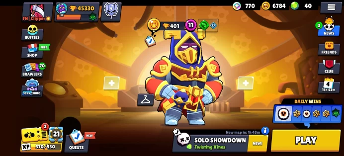 [Code 9168] Level 201 / 45k Trophy + 238 Skins / Very Cheap