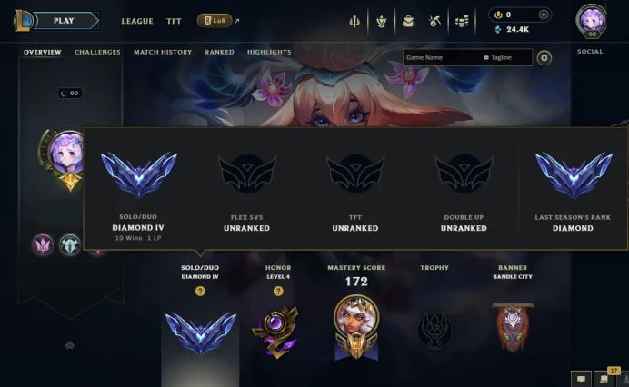 EUW / S16 DIAMOND IV /PRESTIGE LEBLANC / 99 CHAMPS / 32 SKINS / 19W/24L / 40%+WR / HONOR 4 / CHANGEABLE EMAIL / 24/7 DELIVERY #L1/100726O21