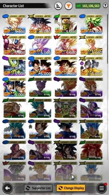 165M Total Power|LV 160|4 UL+ 13 LL|Saiyan 4 Full Power Goku, Vegeta, Omega Shenron, SS Goku Etc |Android| CheckSS (DBL919)