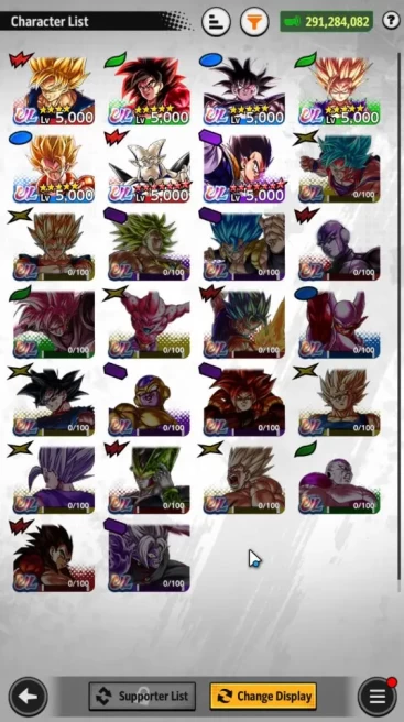 291M Total Power|LV 161|7 UL+ 12 LL|Gohan Youth, Turles, Saiyan 4 Goku, Super Gogeta, Vegeta Etc |Android| CheckSS (DBL925)