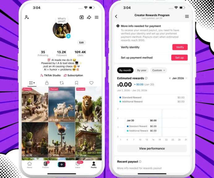 AI Monetized Account Creator Rewards Program Active | 13k Real Followers 109k Likes | Real Screenshots + Full Access + Account in Good Standing